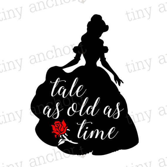 570x570 Printable Tale As Old As Time Belle Silhouette Beauty And