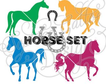 340x270 Equestrian Horse Set Svg Dxf Png Jpg Digital Download Files
