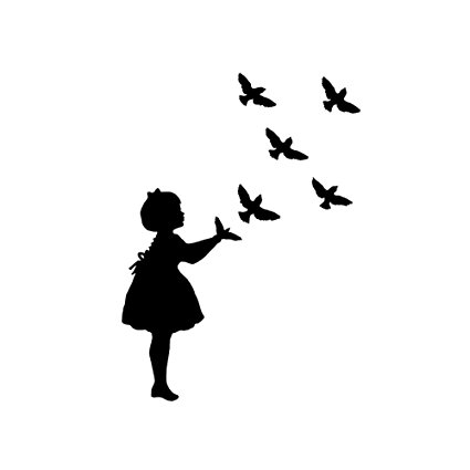 425x425 Bird Shadow Puppet Silhouette Poster Print Art Wall
