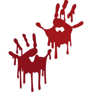 300x300 Bloody Hand Prints Silhouette Design, Silhouettes And Cricut