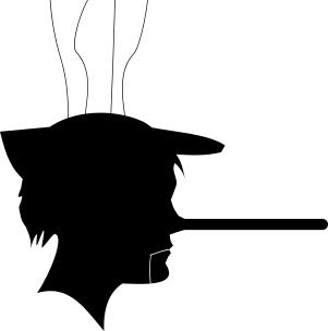 301x304 Pinocchio Puppet Silhouette Profile Clipart