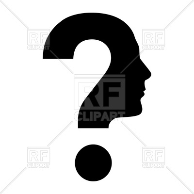 400x400 Question Mark With Human Face Profile Silhouette Royalty Free