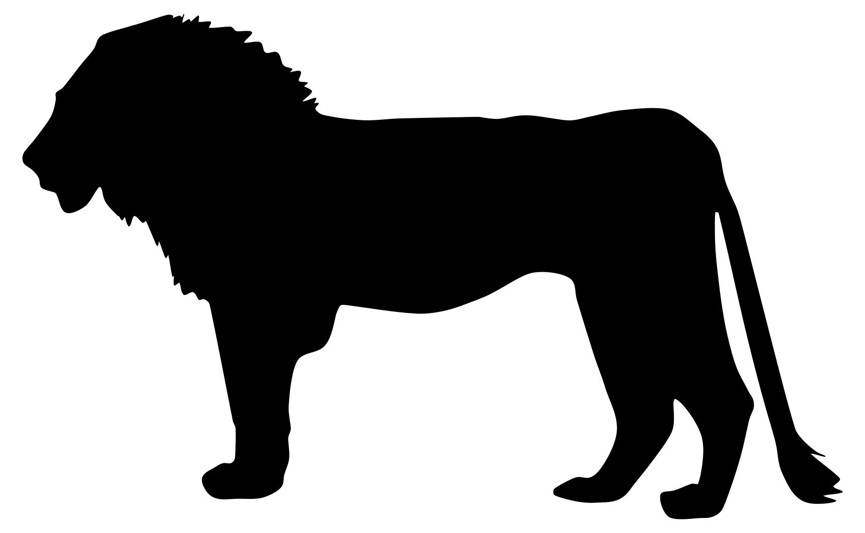 1724x1063 Lion Profile Silhouette Clipart