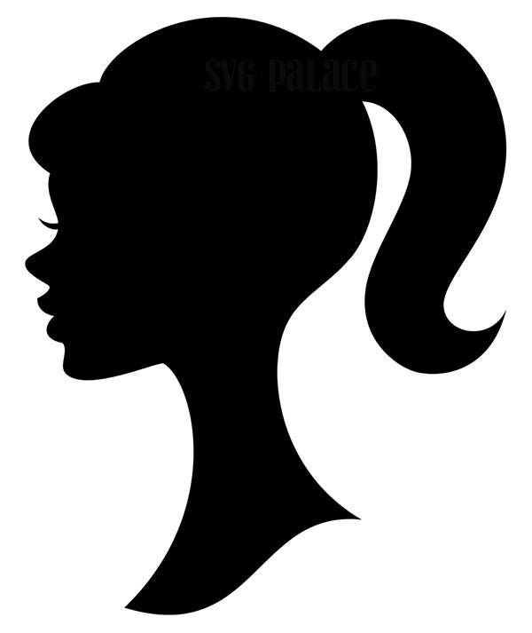 600x713 Profile Clipart Barbie Silhouette