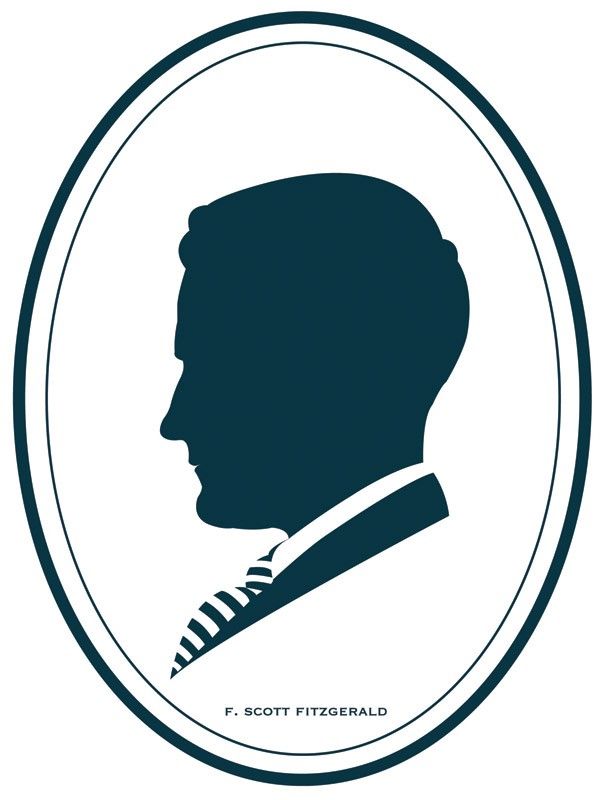 604x800 F. Scott Fitzgerald Silhouette Profile Portrait By Hello Grey Day