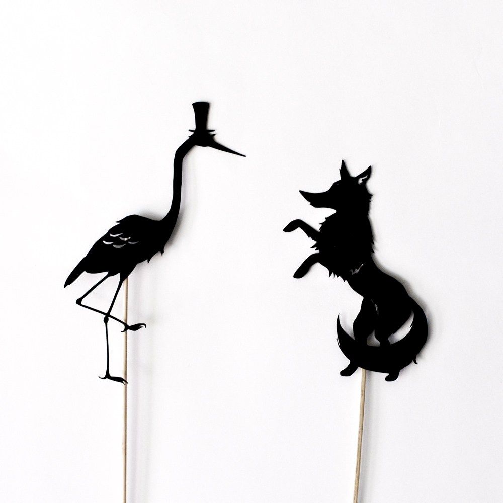 1000x1000 The Fox And The Crane 4 Shadow Puppets