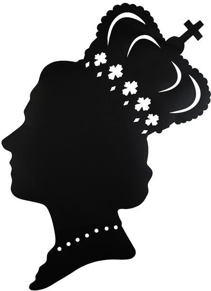 435x600 The Queen Blackboard Silhouette Wall Art Sticker
