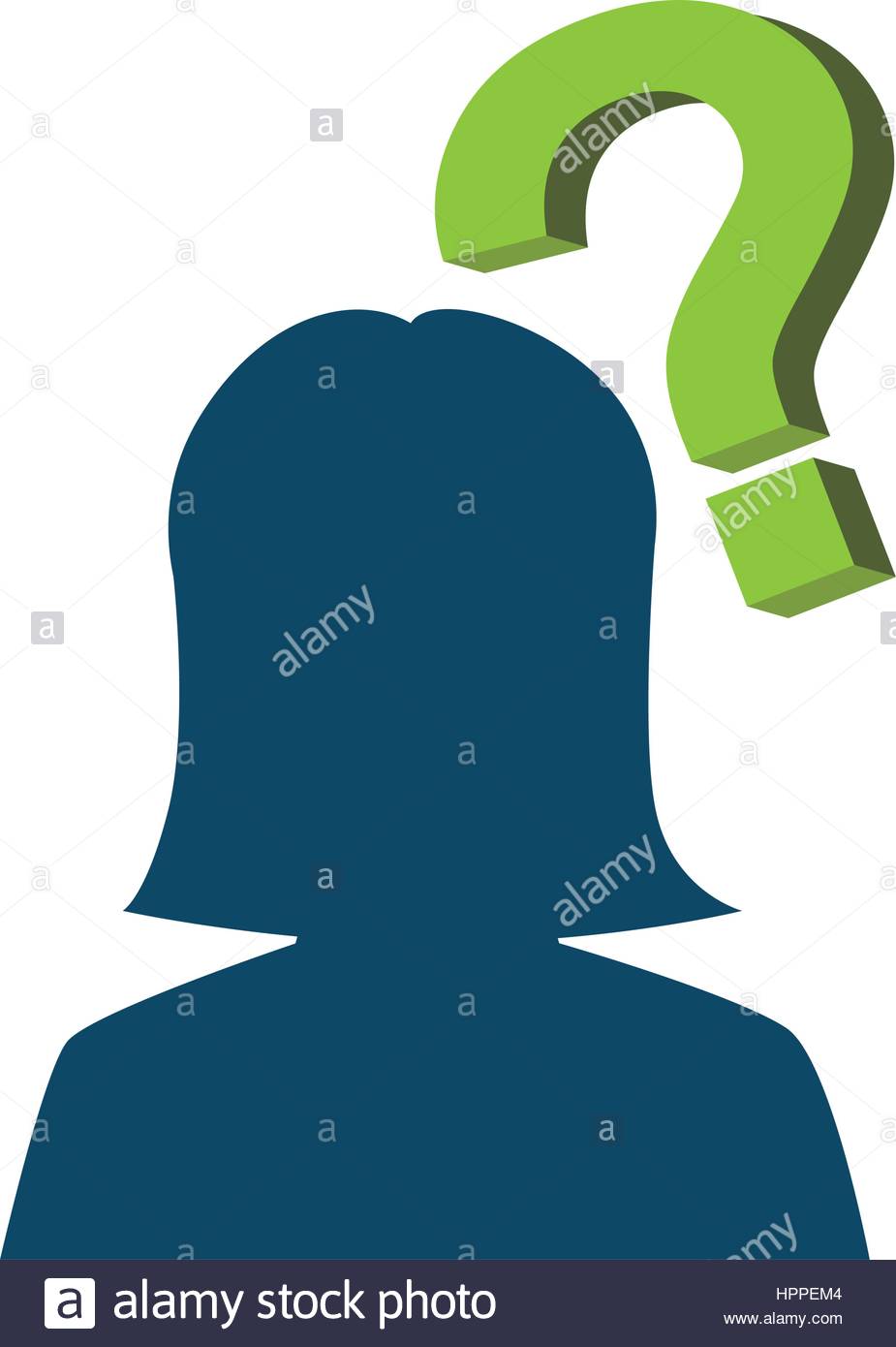 925x1390 Person Silhouette With Question Mark Stock Vector Art