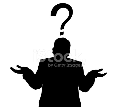 487x440 Business Man Shrug Silhouette With Question Mark Stock Vector