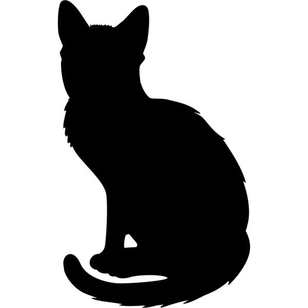 600x600 Cat Silhouette 2 Liked On Polyvore Featuring Animals, Cat