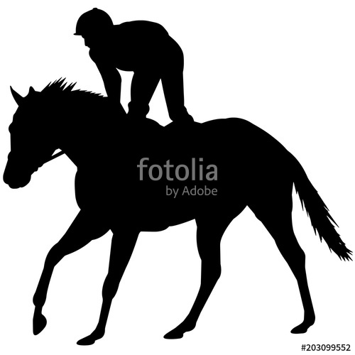 500x500 Horse Racing Silhouette, Horse Racer Clipart, Horse Racing Sports