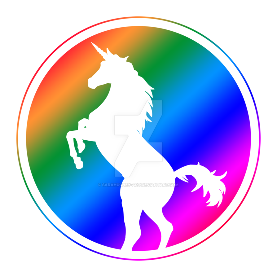 894x894 Unicorn Silhouette Rainbow By Sarahughey Art