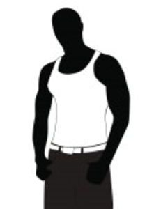 221x300 Silhouette Of The Young Athlete In A Vest On A White Background