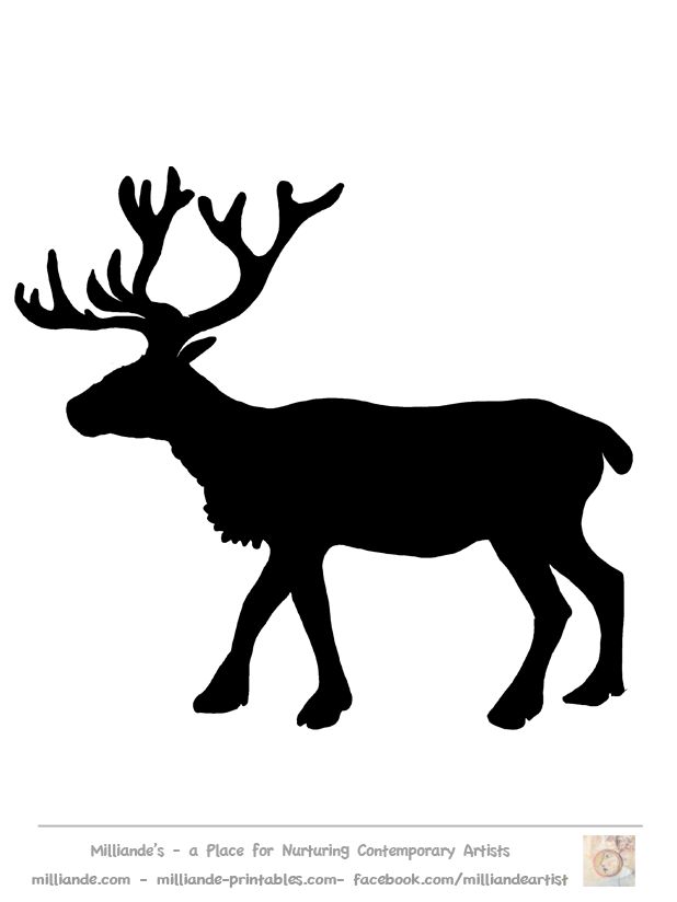 618x824 Free Reindeer Clipart Silhouettes Of Reindeer Stag Picture