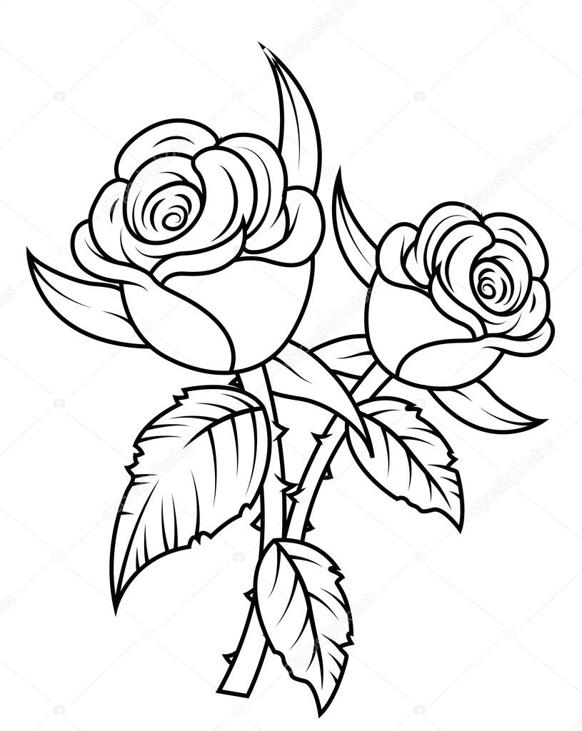 815x1024 Clipart Of Rose Flower Rose Silhouette