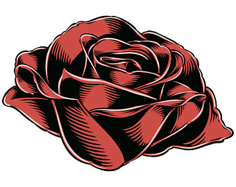340x270 Rose Outline Etsy