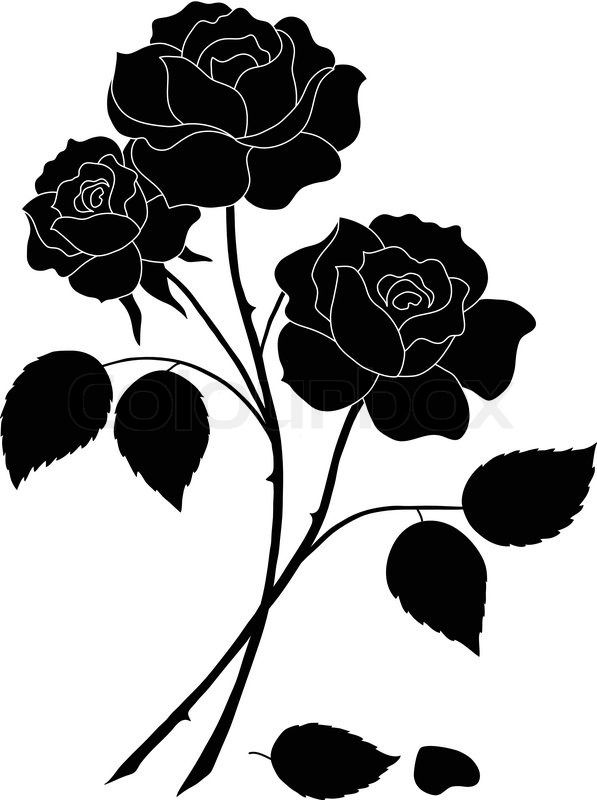 597x800 Blumen, Rose, Liebe, Symbol, Geschenke, Silhouette