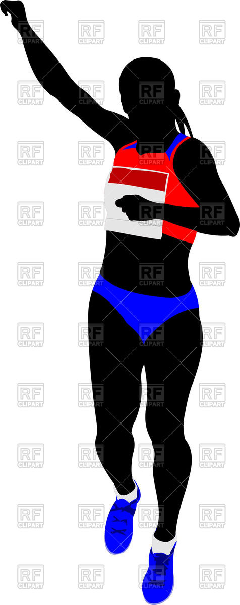 476x1200 Silhouette Of Woman Runner Royalty Free Vector Clip Art Image