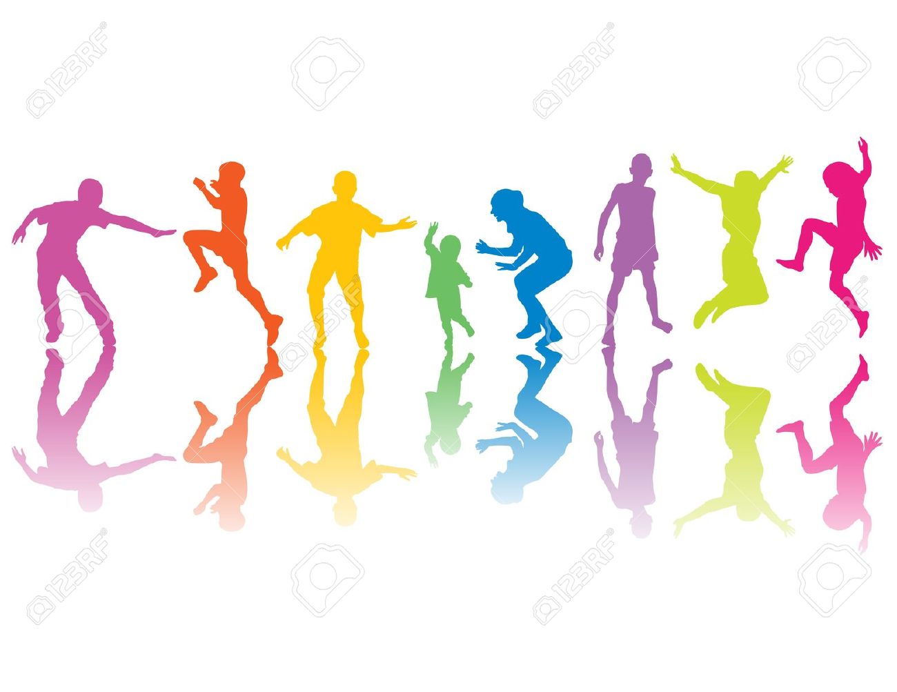 1300x1003 Colorful Clipart Running