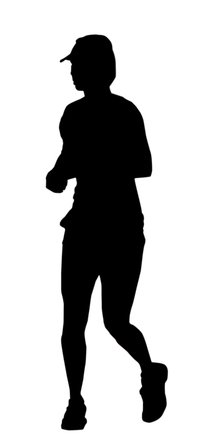 199x439 Free Runners Silhouette 3 1 Stock Photo