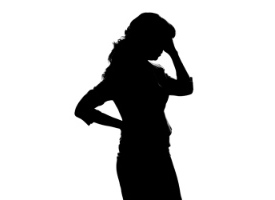 275x200 Silhouett Lonely Girl Clipart