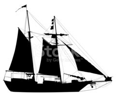 240x200 Sailboat Silhouette Stock Vectors