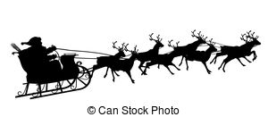300x131 Sledge Santa Claus Vector Clipart Illustrations. 753 Sledge