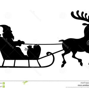 300x300 Santa Flying Sleigh Reindeer Vector Illustration Createmepink