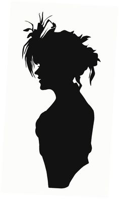 236x392 Lady With Ruffle Scarf Silhouette Clipart