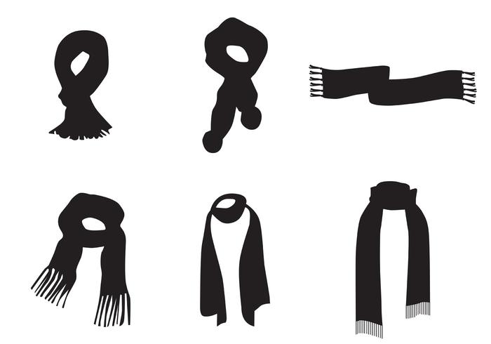 700x490 Neck Scarf Vector Silhouettes