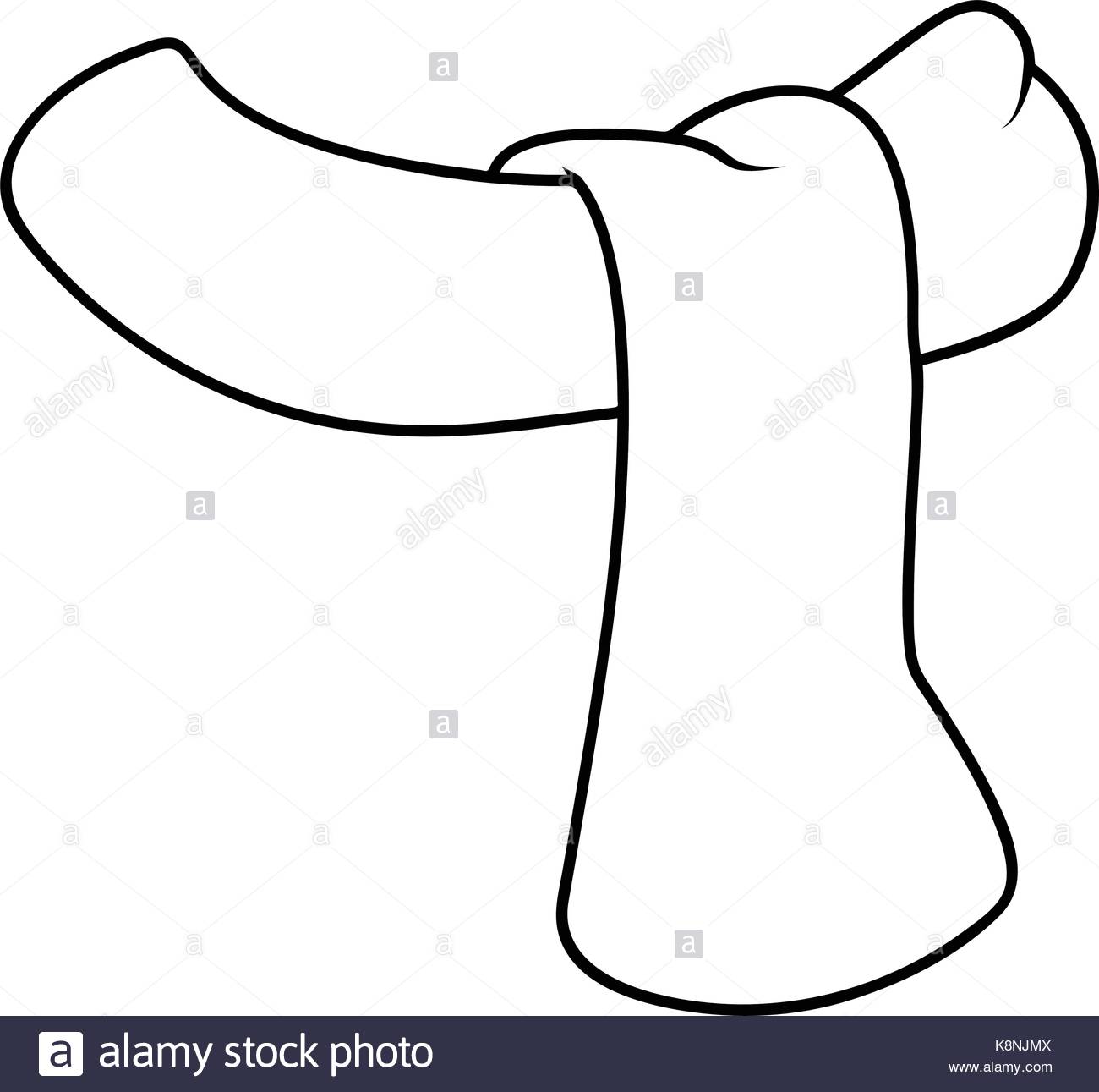 1300x1291 Scarf Silhouette Winter Symbol, Design. Vector Illustration