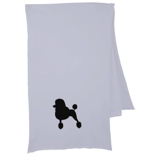 512x512 Black Standard Poodle Silhouette Scarf Dogs Black
