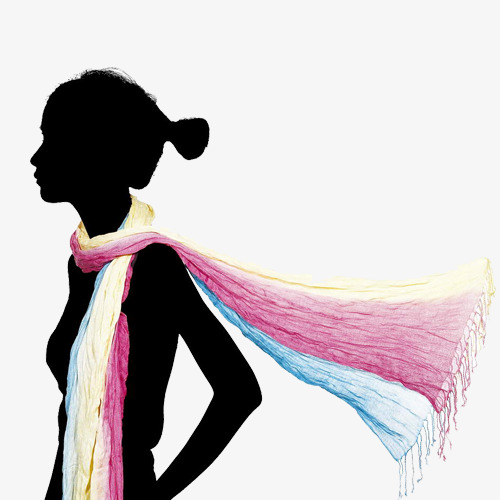 500x500 Character Silhouette, Character, Silhouette, Scarf Png Image