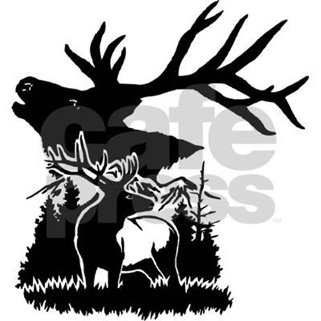 460x460 Elk Silhouette Scene Tote Bag By Lickitystitch