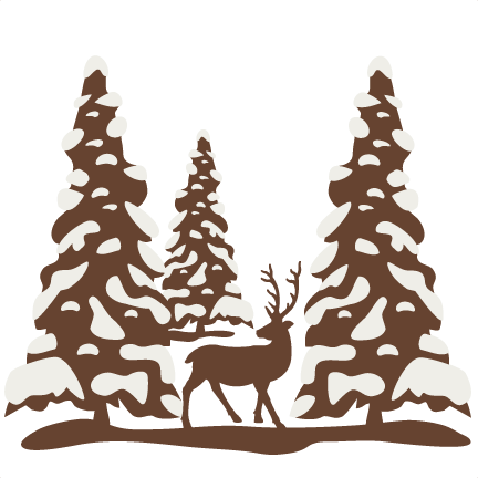 432x432 Winter Scene Svg Scrapbook Cut File Cute Clipart Files