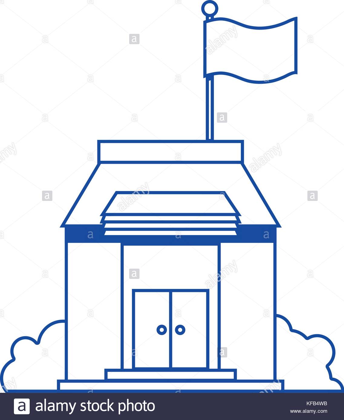 1137x1390 Silhouette School Education With Roof And Doors Design Stock