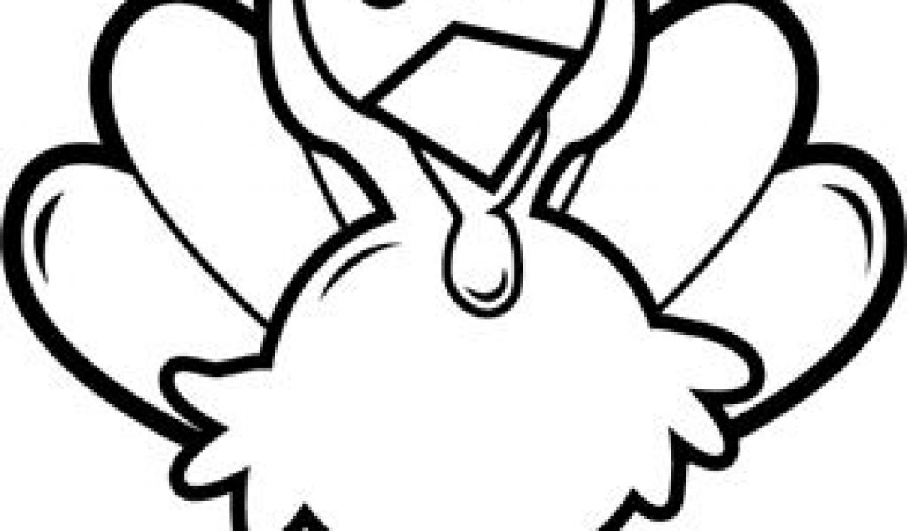 1024x600 Turkey Clipart Black And White