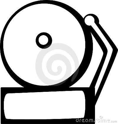 400x420 Bell In School Clipart