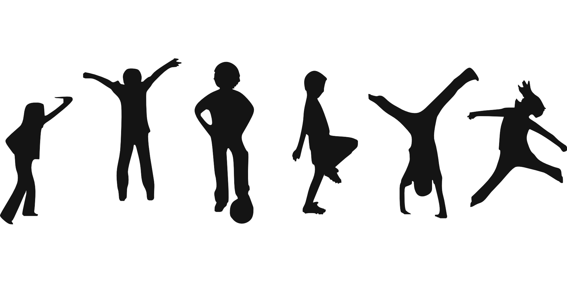1920x960 Children's Silhouette Playing And Exercising Workout Trends