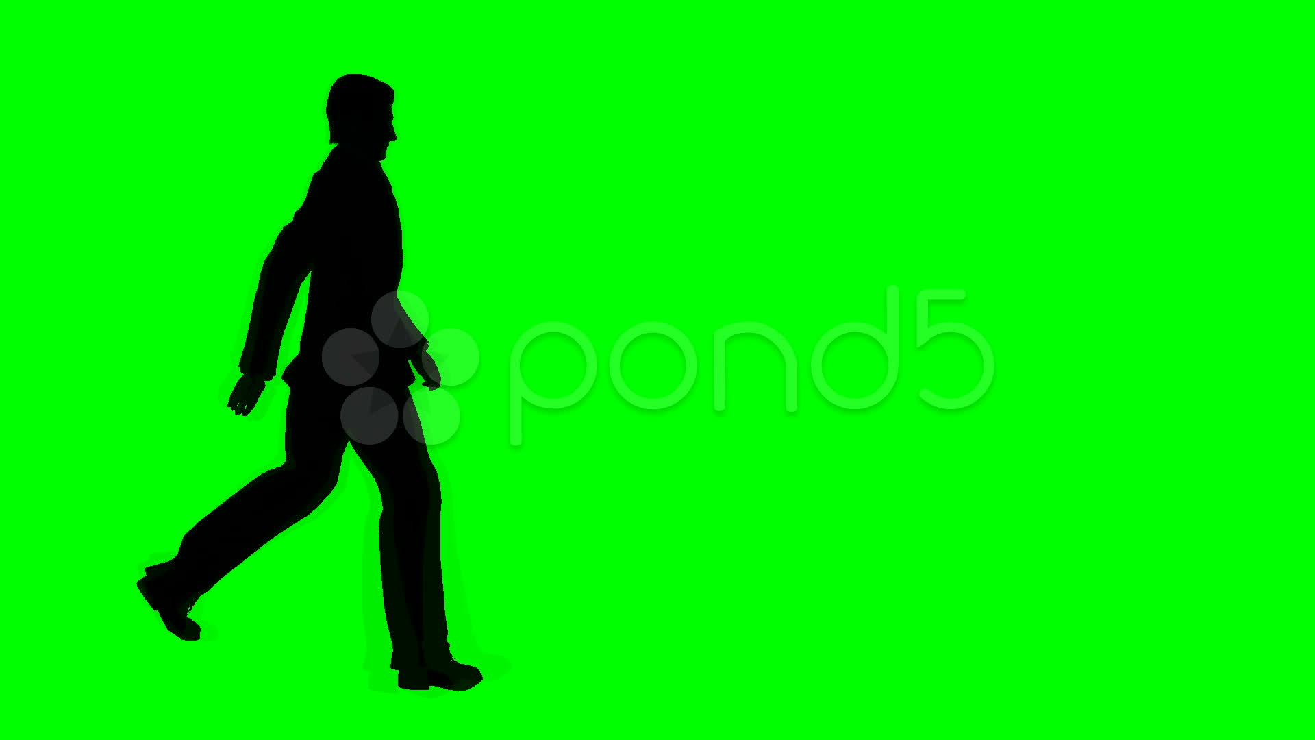 1920x1080 Silhouette Of Man Walking Green Screen ~ Video Clip