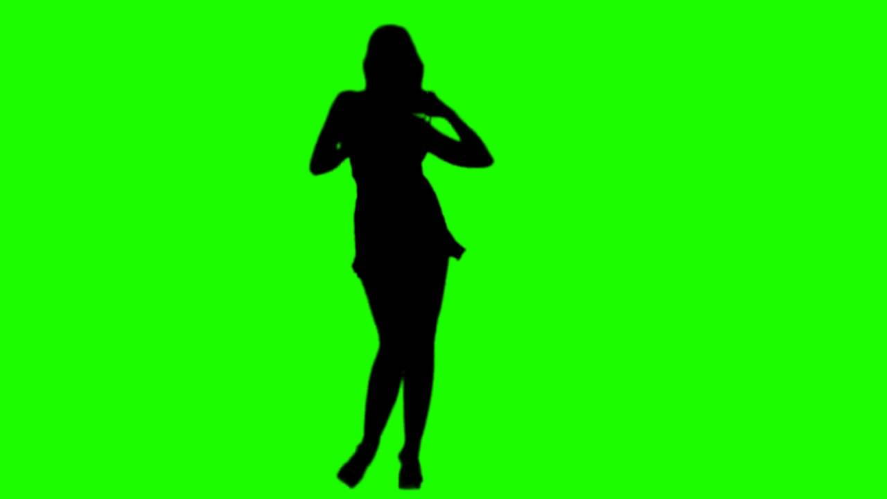 1280x720 Free Hd Green Screen Dancing Girls Silhouette 03