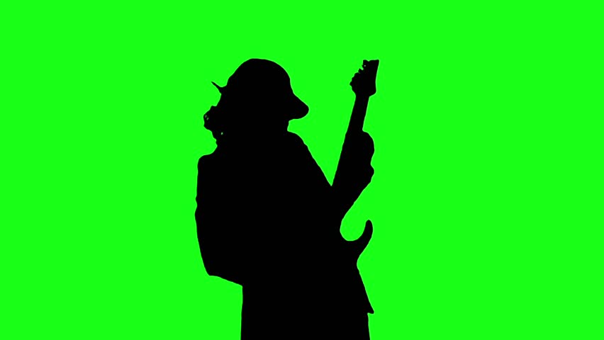 852x480 Silhouette People Party On Green Screen Stock Footage Video