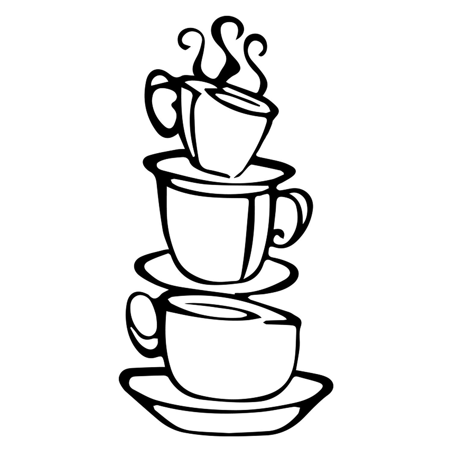 1500x1500 Zaggit Coffee Java House Cups Silhouette Cutout Metal Wall Hanging