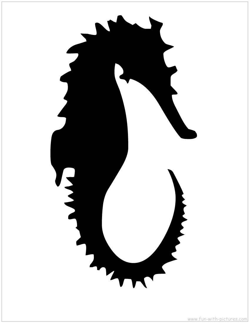 850x1100 Seahorse Silhouette Clipart Panda