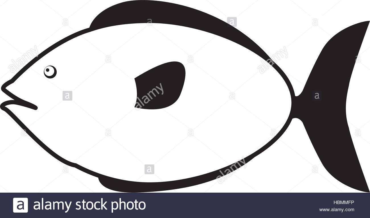 1300x765 Monochrome Silhouette With Small Sea Fish Vector Illustration