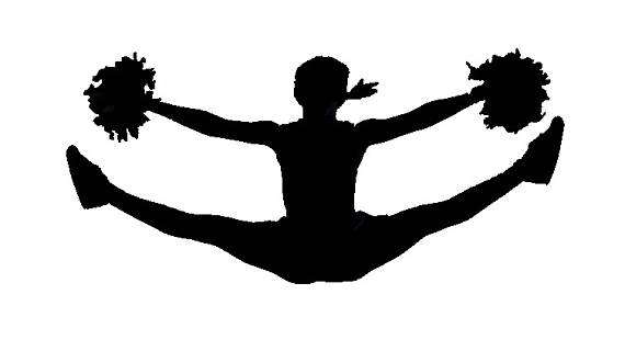 570x320 Cheerleader Machine Embroidery Design, 2 Sizes,cheerleading