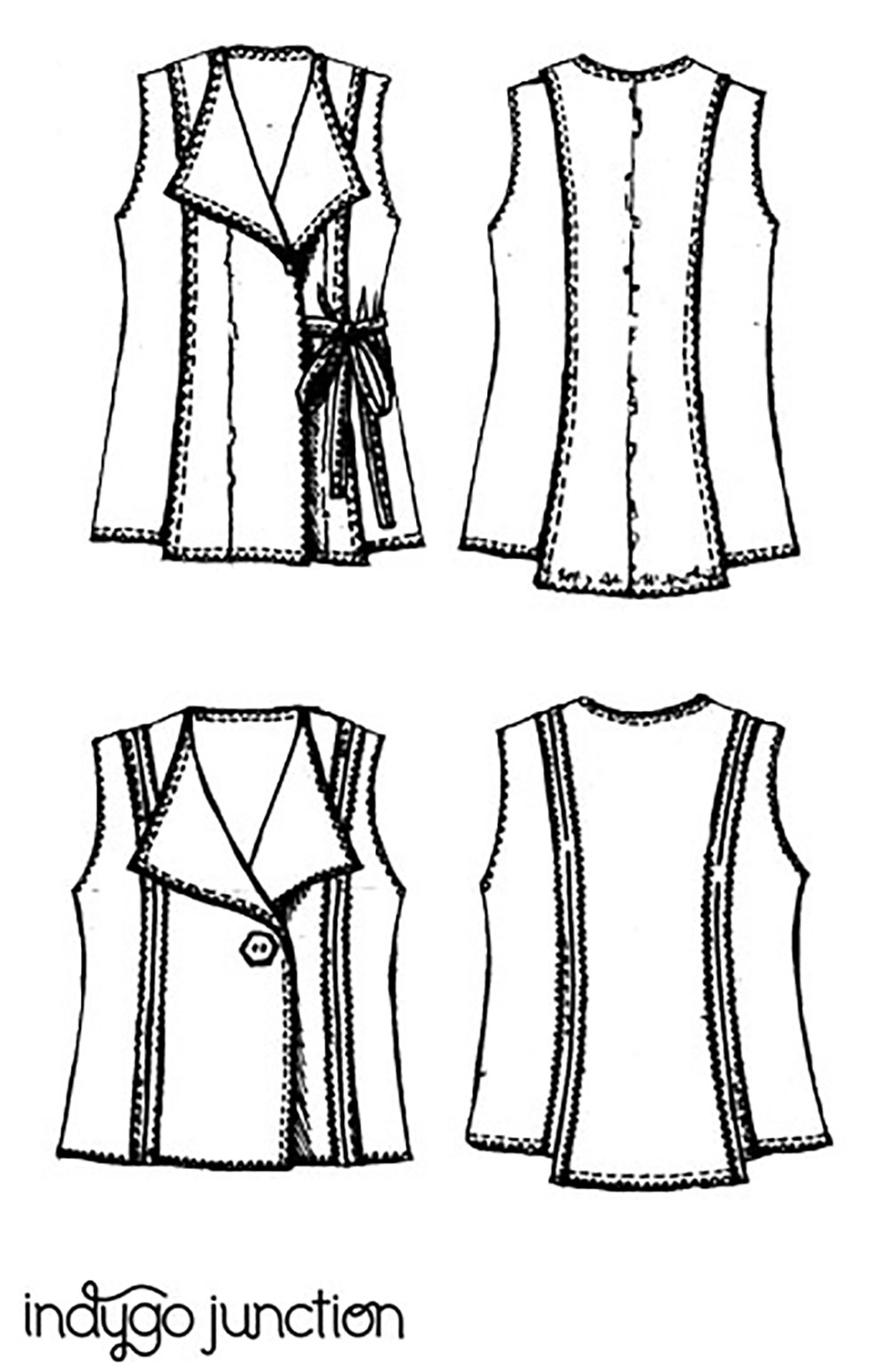 1000x1543 Indygo Junction Ij986cr Modern Silhouette Vest