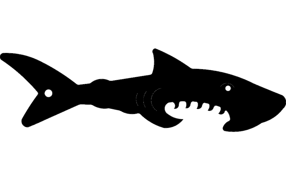 1002x633 Shark Silhouette Vector Dxf File Free Download