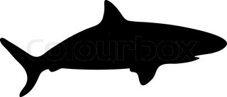 320x138 Silhouette Of Hammerhead Shark Stock Vector Colourbox