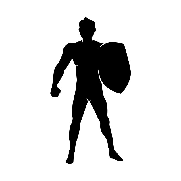 630x630 Limited Edition. Exclusive Man With Shield Silhouette